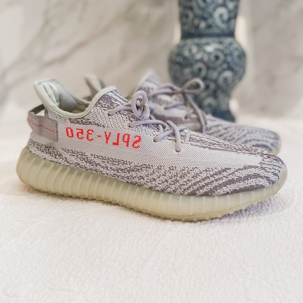 100% Authentic Yeezy Boost 350 V2 Blue Tint Low Top Sneakers - Free Shipping